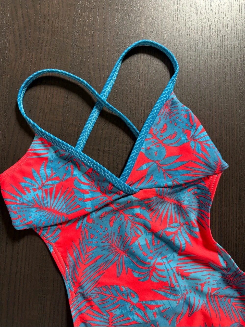 Roxy Coral & Turquoise Tropical One-Piece Swimsuit
